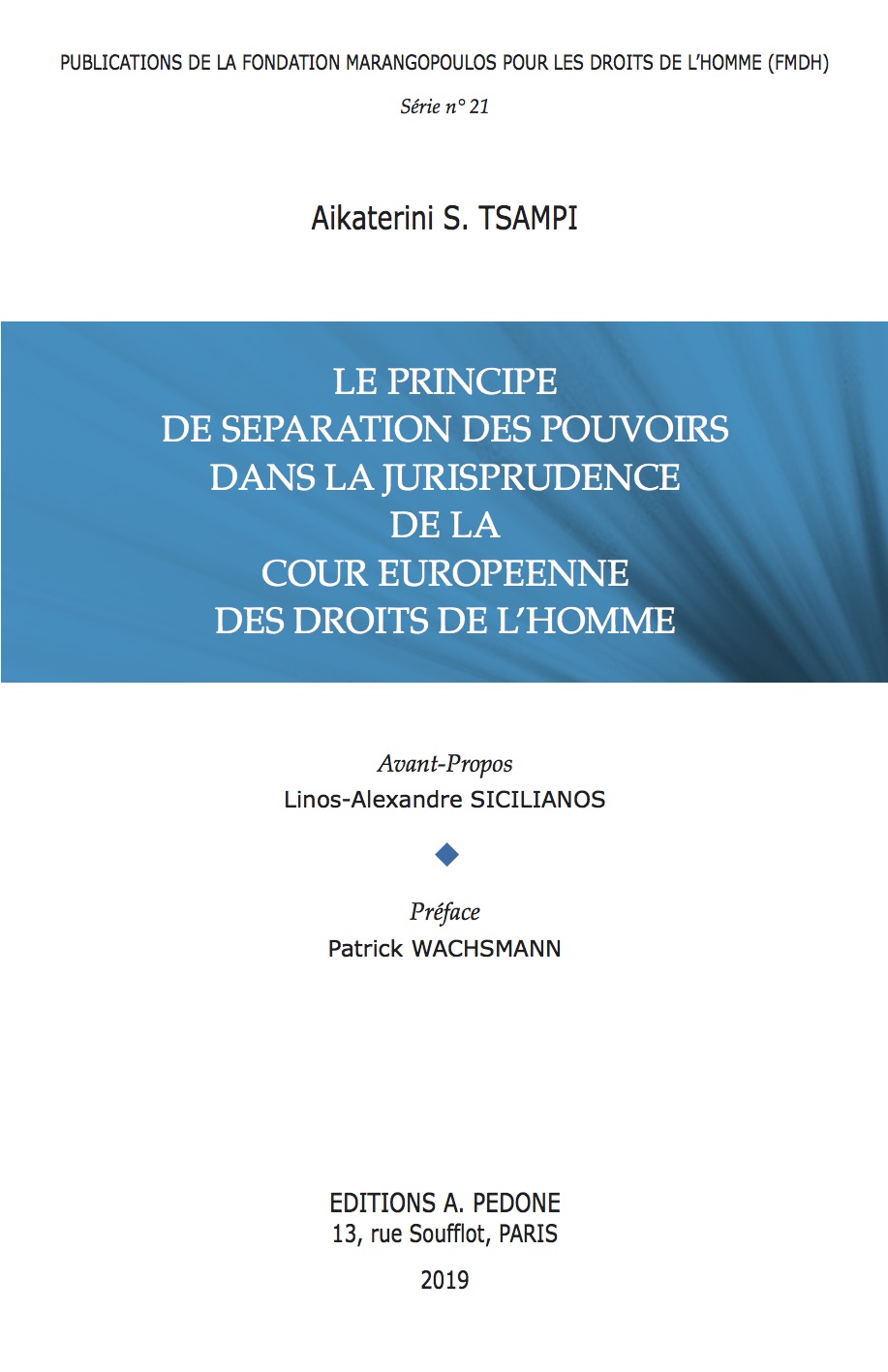 Le Principe De Séparation Des Pouvoirs Dans La Jurisprudence De La Cour ...