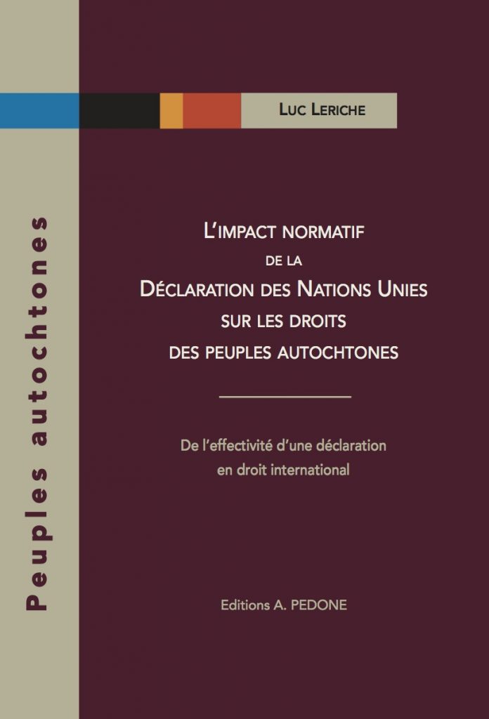 L'impact normatif de la Déclaration des Nations Unies sur les droits ...